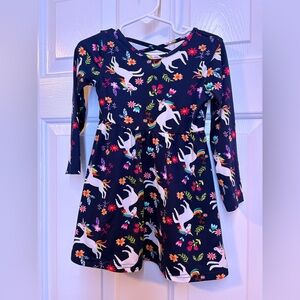 Freestyle Floral long sleeve unicorn dress